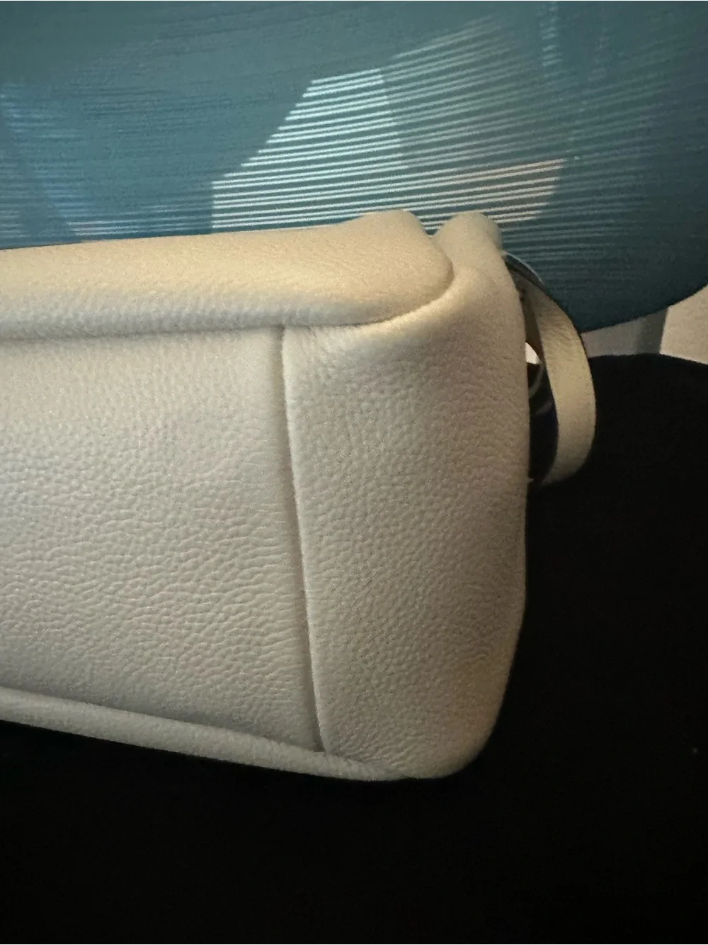 Tory Burch Ivory Pebbled Leather Crossbody with Silver Logo